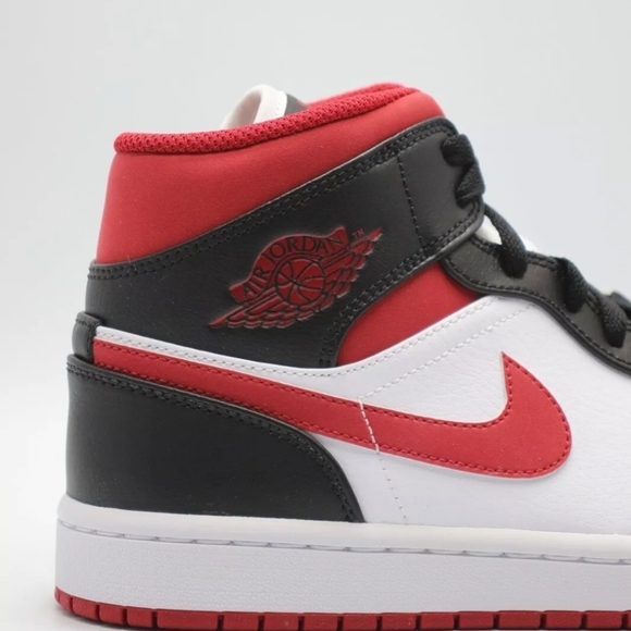 Nike Air Jordan 1 Mid Metallic Gym Red/Black/White - Picture 4 of 7
